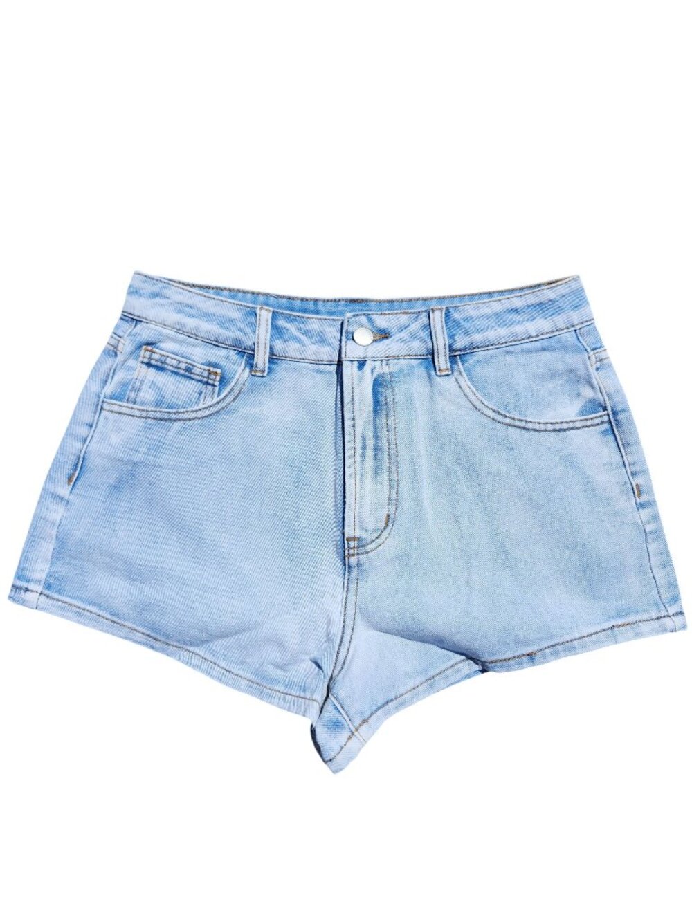 Cider Women's Size Medium Light Wash Denim Jean Shorts High-Waisted Summer Casua